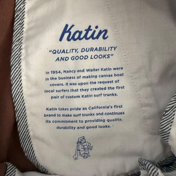 Katin Corduroy Local Short Brown Men's Large Drawstring Pockets Casual Comfort - Picture 10 of 11